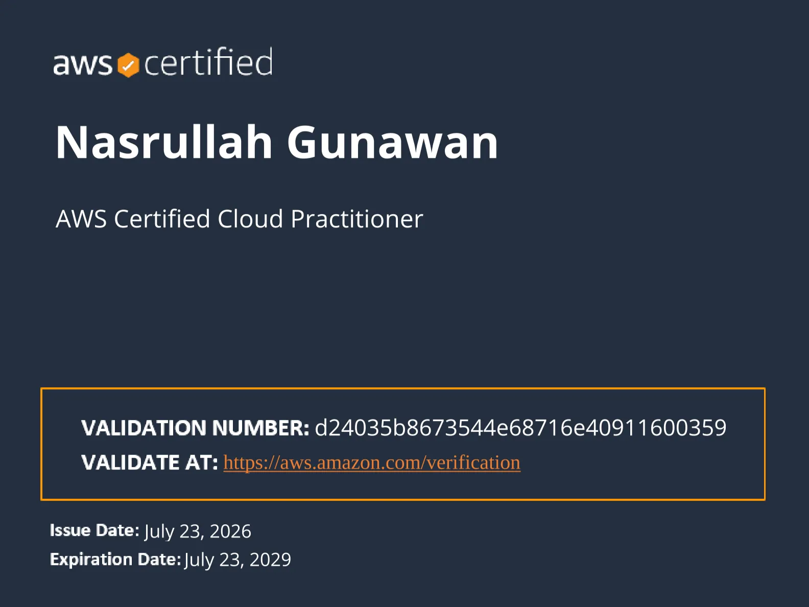 AWS Certified Cloud Practitioner