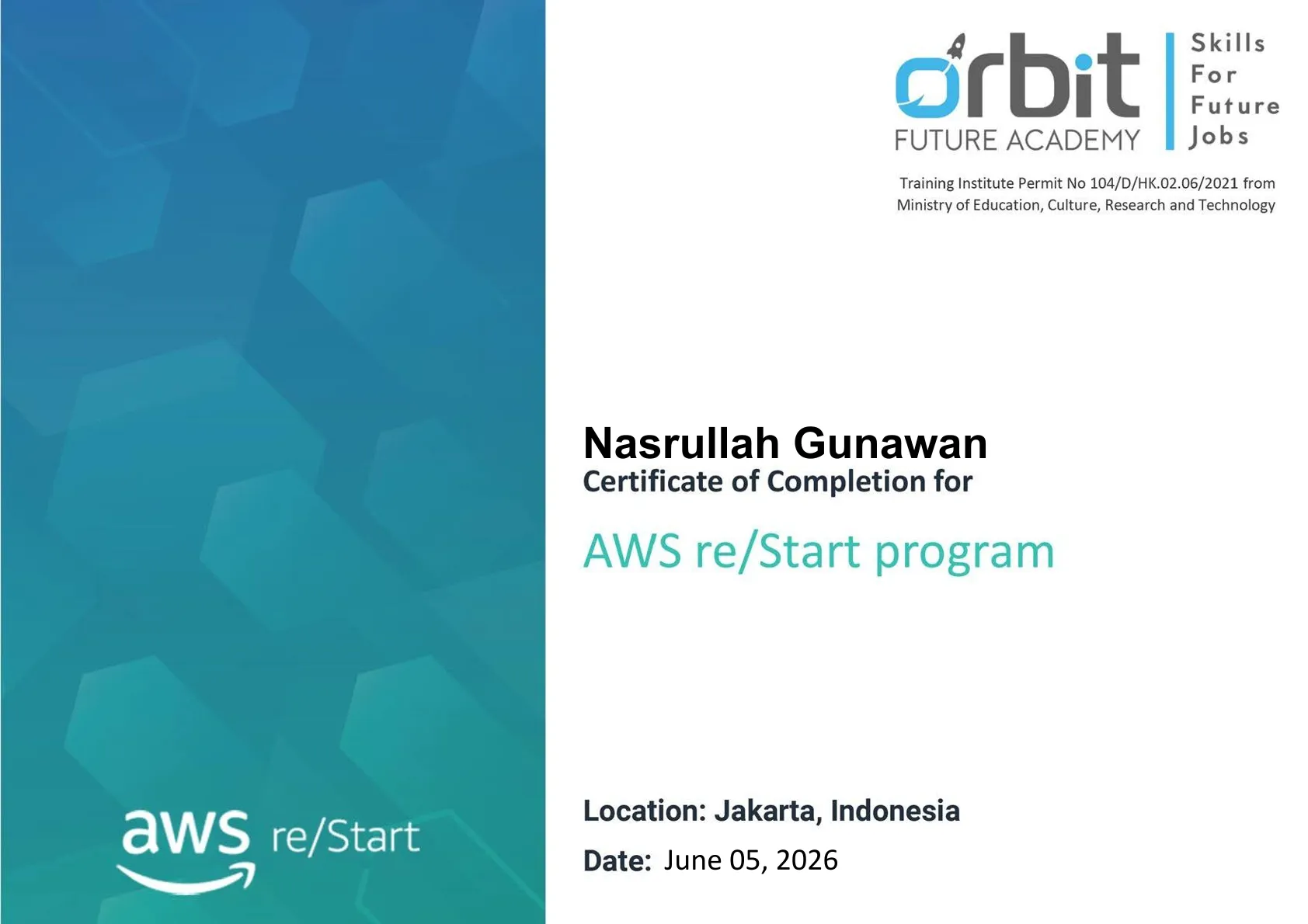 AWS re/Start Program